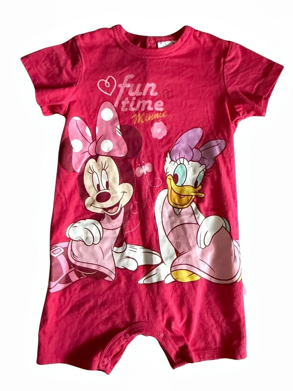 Disney Baby Minnie & Daisy Pink Short Sleeve Romper 23M